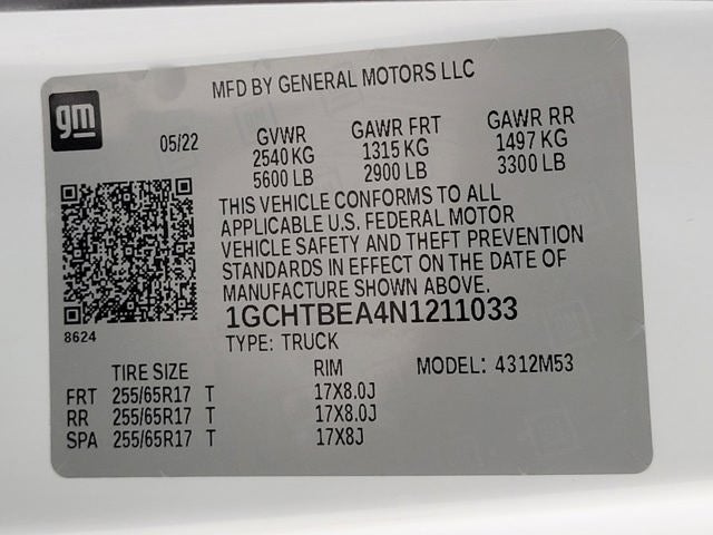 2022 Chevrolet Colorado 4WD Work Truck