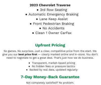 2023 Chevrolet Traverse LT Cloth