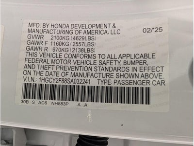 2025 Honda Accord Touring