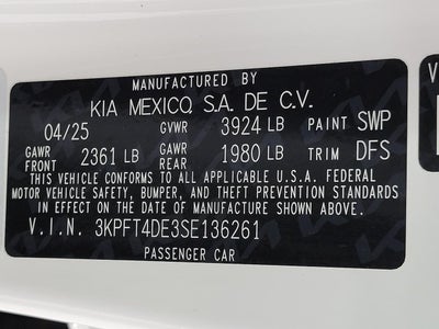 2025 Kia K4 LXS