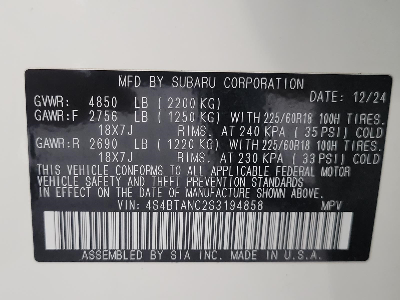 2025 Subaru Outback Limited