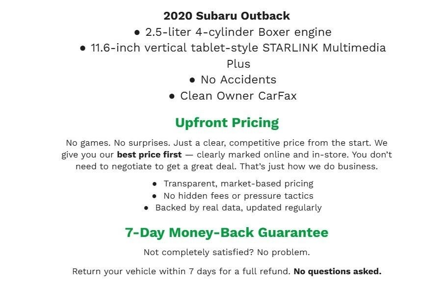 2020 Subaru Outback Limited