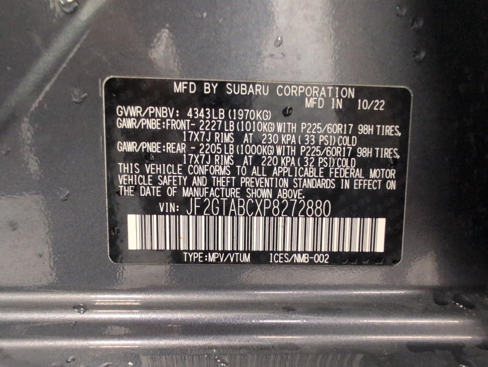 2023 Subaru Crosstrek CVT