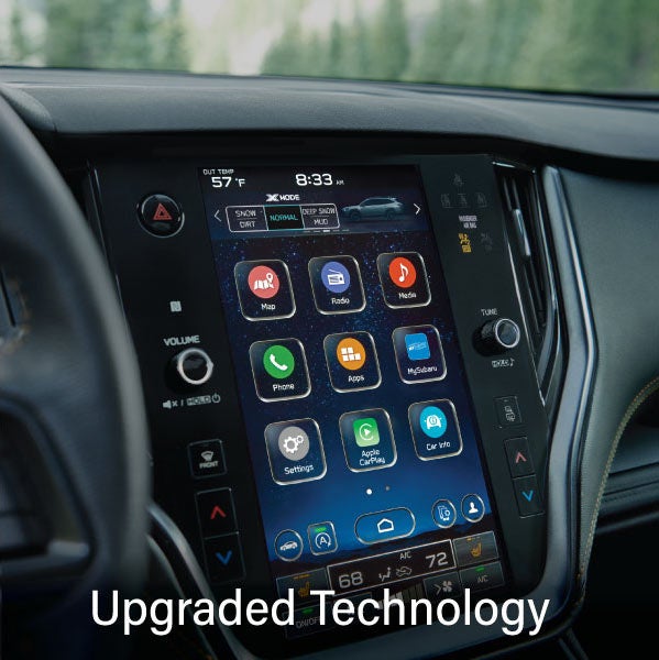 An 8-inch available touchscreen with the words “Ugraded Technology“. | Bergstrom Subaru Green Bay in Green Bay WI
