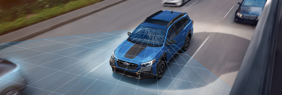 A photo illustration of the EyeSight Driver Assist Technology on the 2023 Outback Wilderness. | Bergstrom Subaru Green Bay in Green Bay WI
