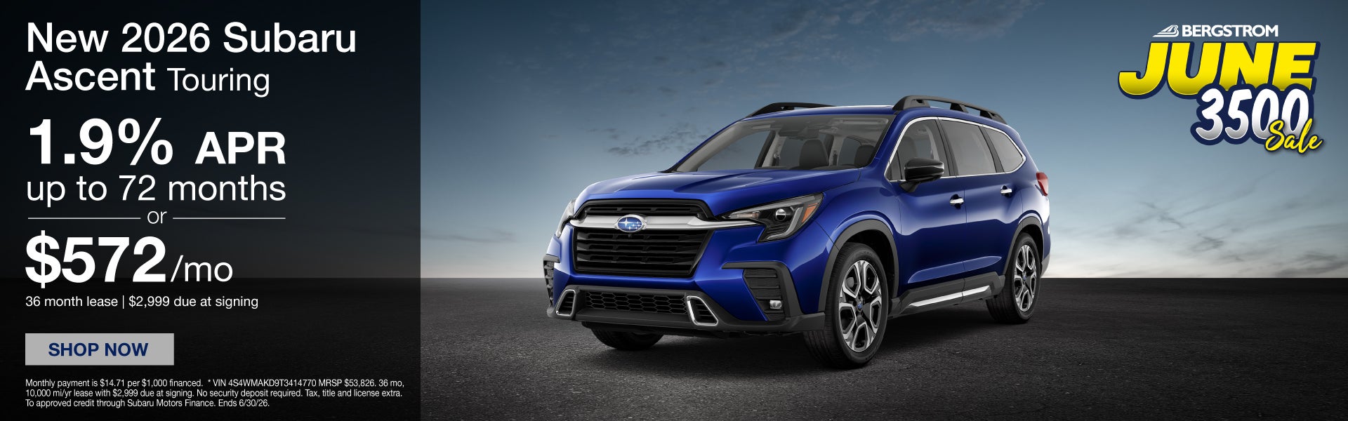 New 2026 Subaru Ascent