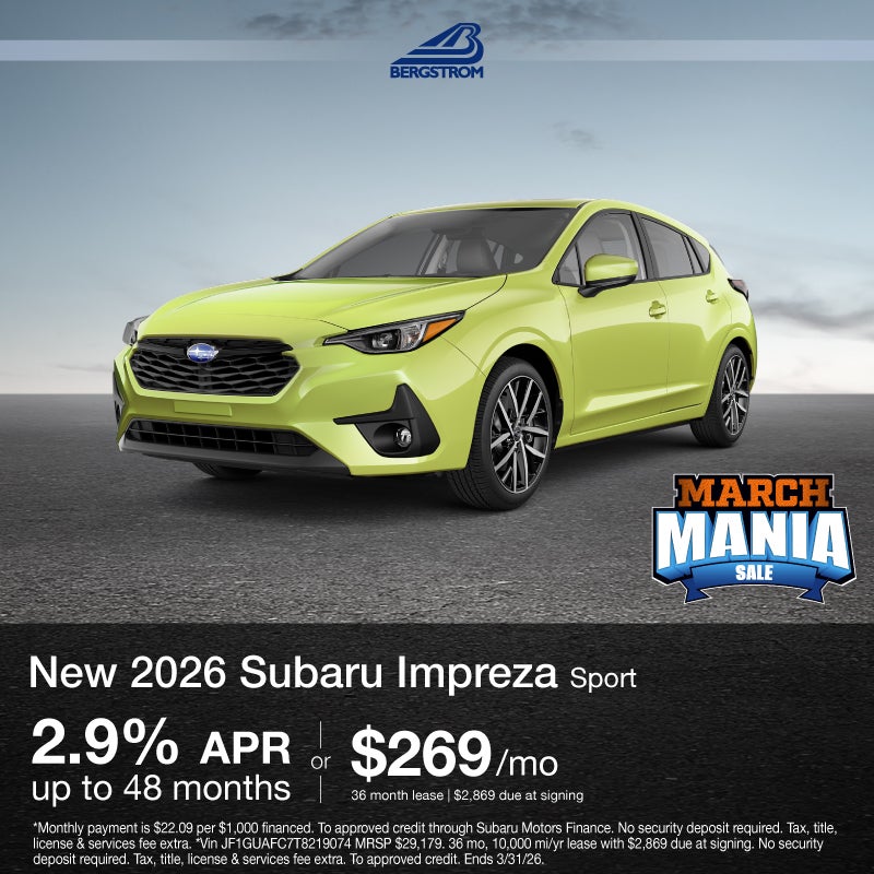 New 2026 Subaru Impreza Sport